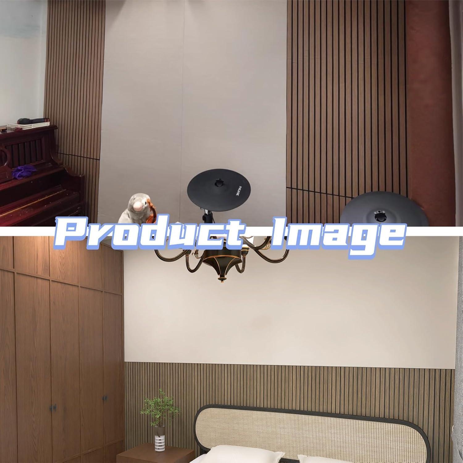 Paneles Acústicos Autoadhesivos Eazart Nuez 8 Piezas 120x30cm