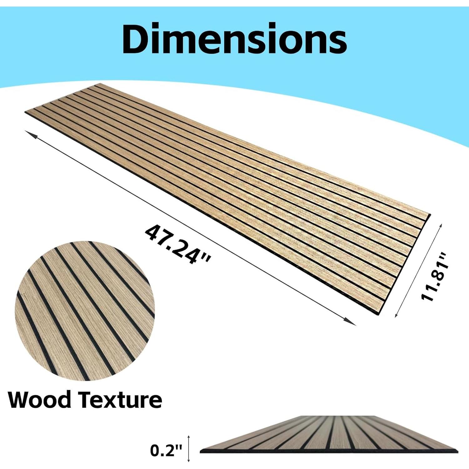 Paneles Acústicos Autoadhesivos Eazart Nuez 8 Piezas 120x30cm