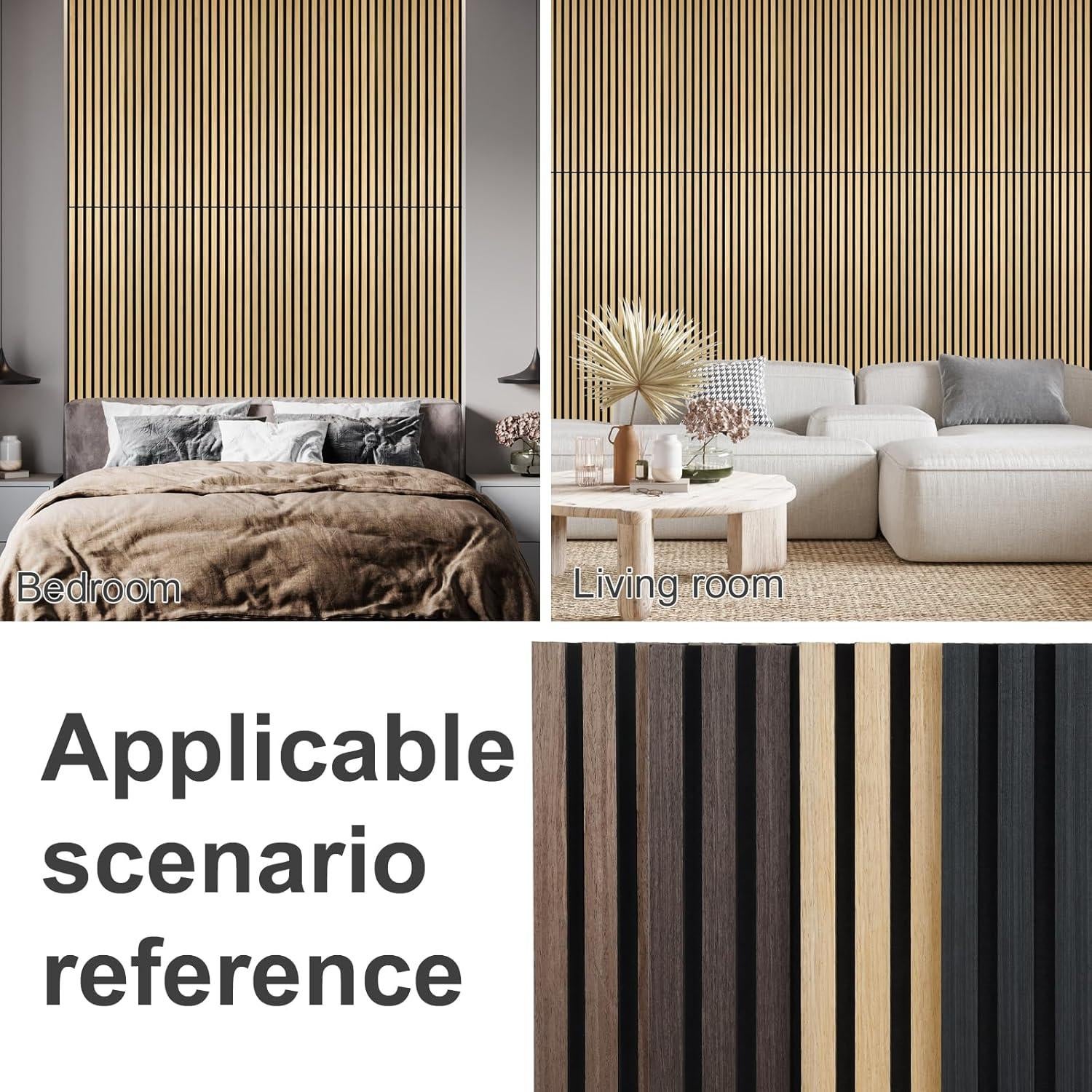 Paneles Acústicos de Madera Roble 2 Piezas 120x60 cm