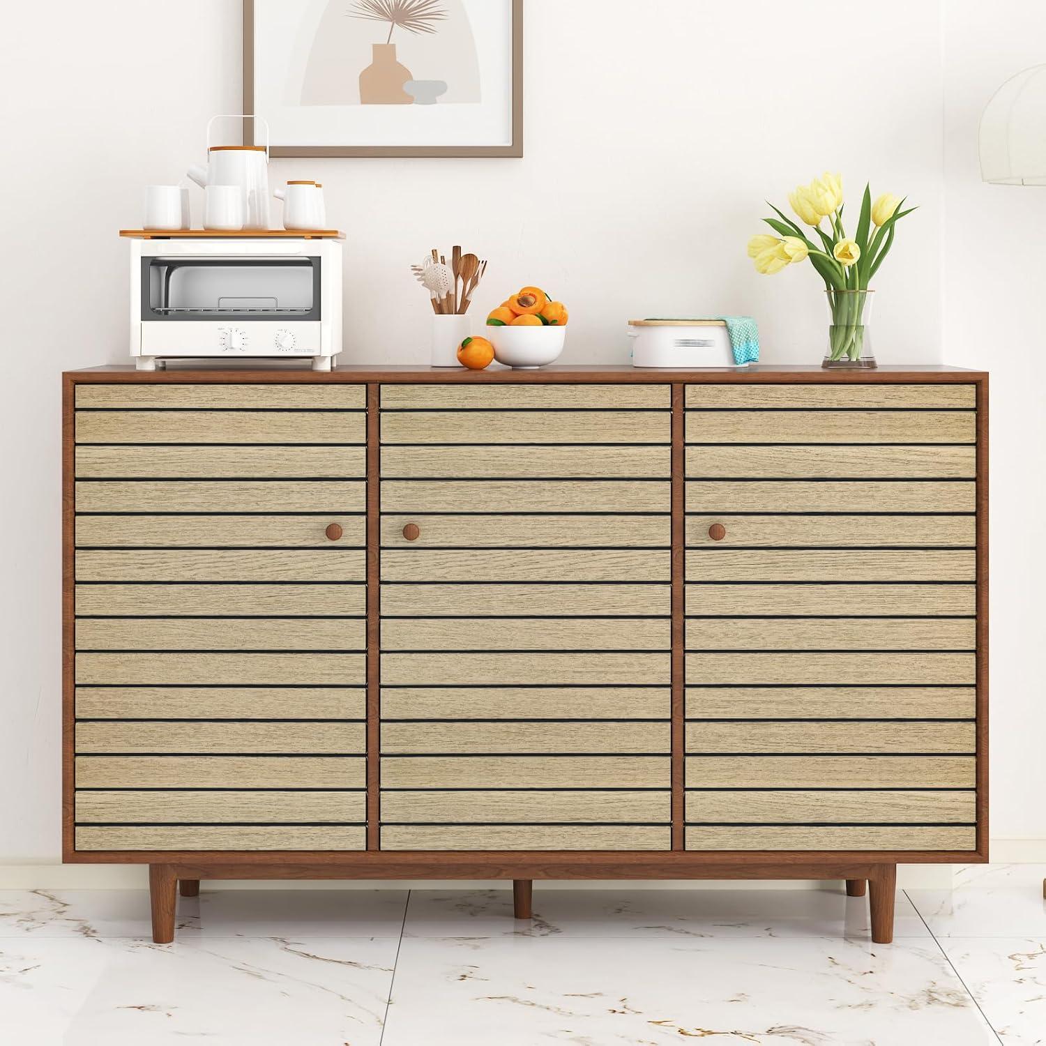 Papel Tapiz Autoadhesivo 3D Wallderful Madera Marrón Claro