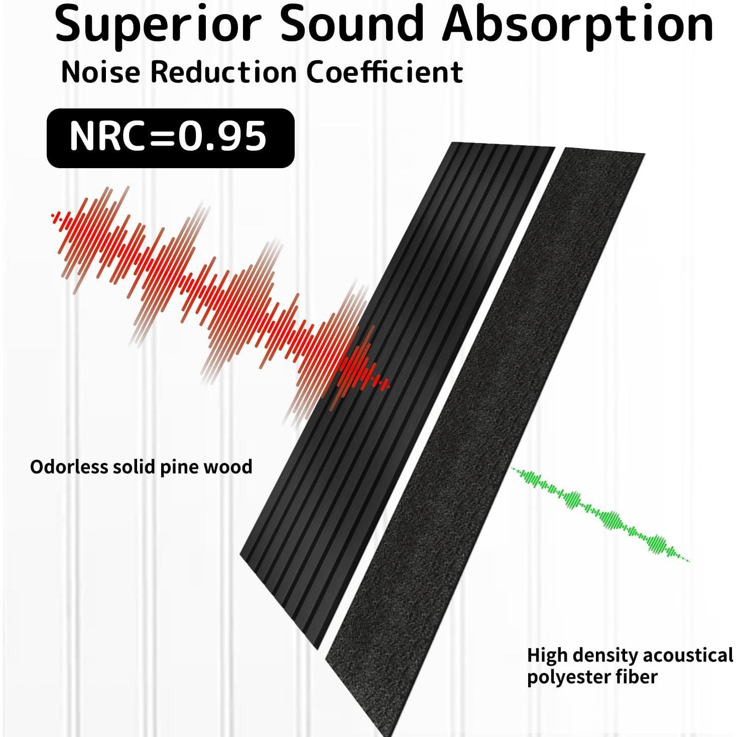 Paneles Acústicos de Madera Maciza Sunny Heart 2 Piezas 237.5x32cm