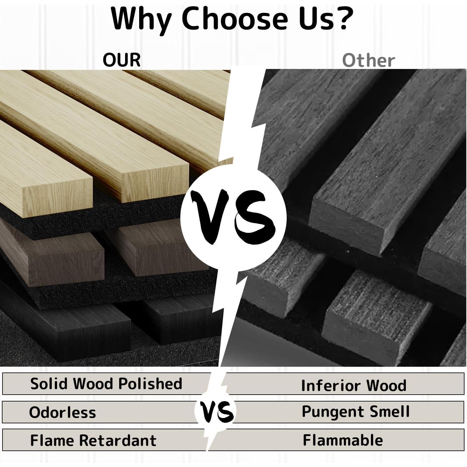 Paneles Acústicos de Madera Maciza Sunny Heart 2 Piezas 237.5x32cm