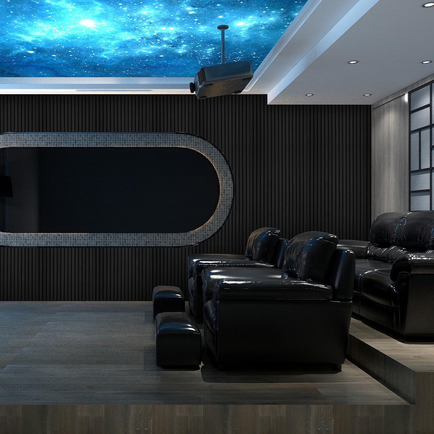 Paneles Acústicos de Madera YLL 3D 240.5x32.5 cm Roble Negro