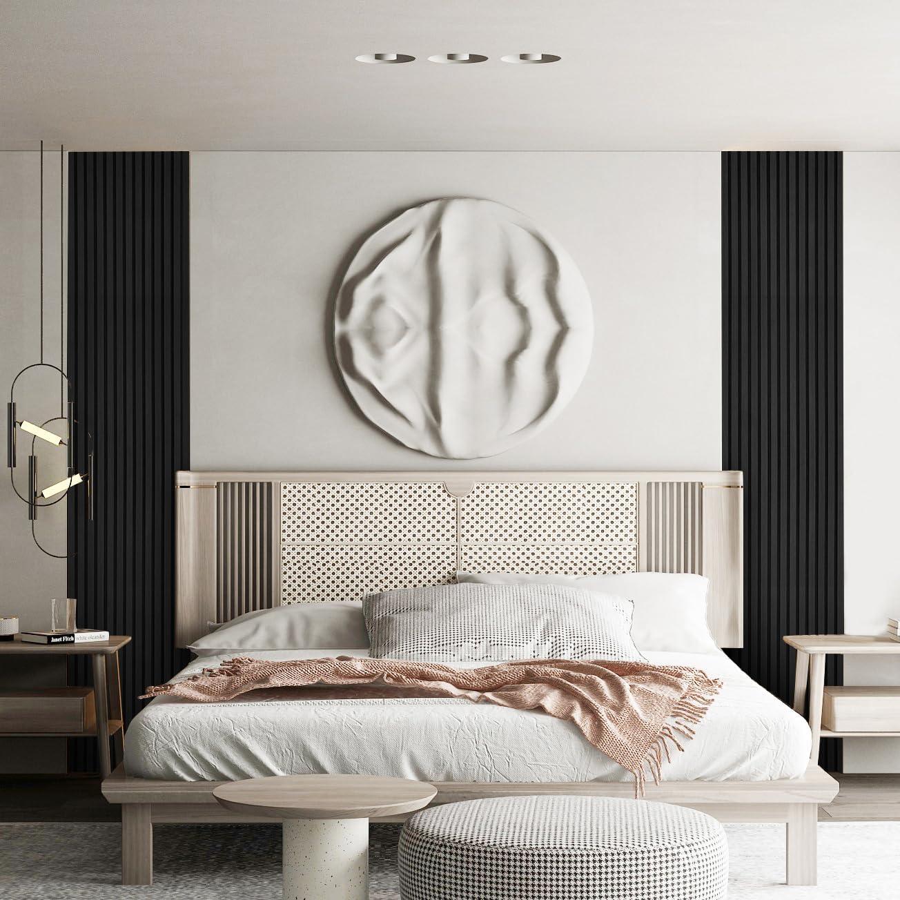 Paneles Acústicos de Madera YLL 3D 240.5x32.5 cm Roble Negro