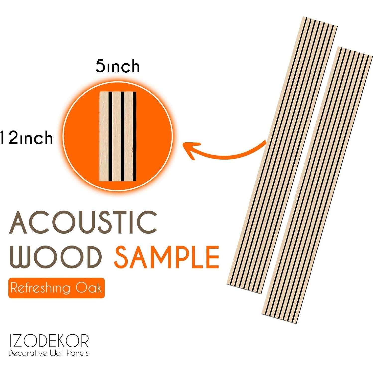 Paneles de Madera 3D IZODEKOR Roble Refrescante 12.7x30.5 cm