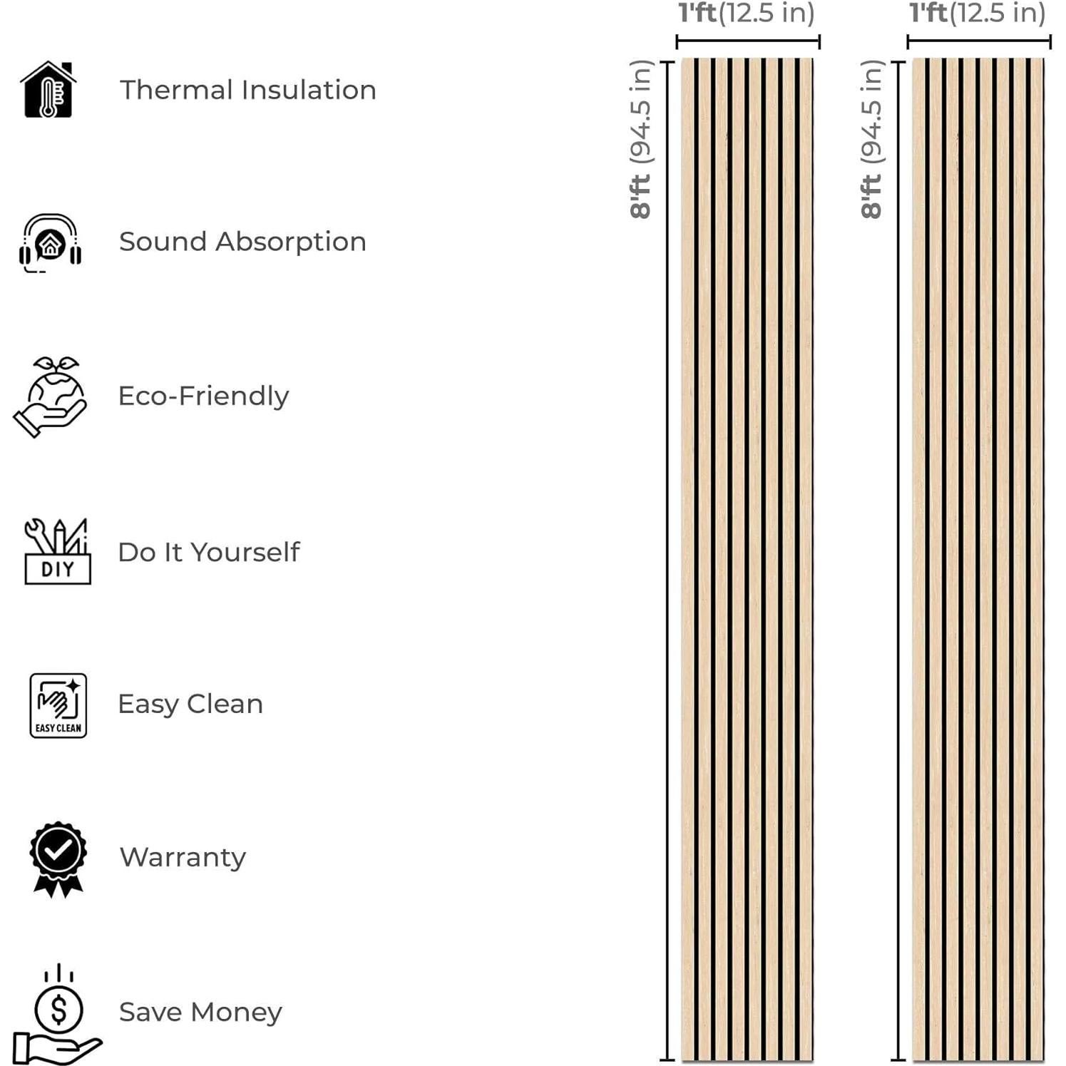 Paneles de Madera 3D IZODEKOR Roble Refrescante 12.7x30.5 cm