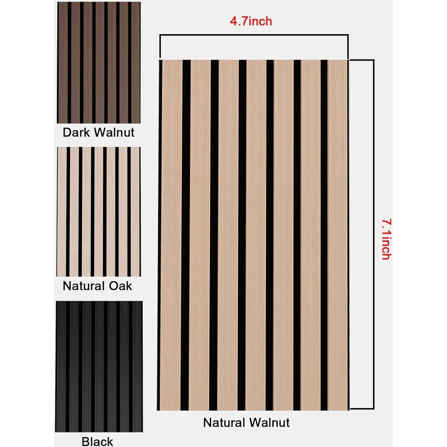 Paneles Acústicos de Madera Fivaz - 4 Pcs 18x12 cm - Aislantes