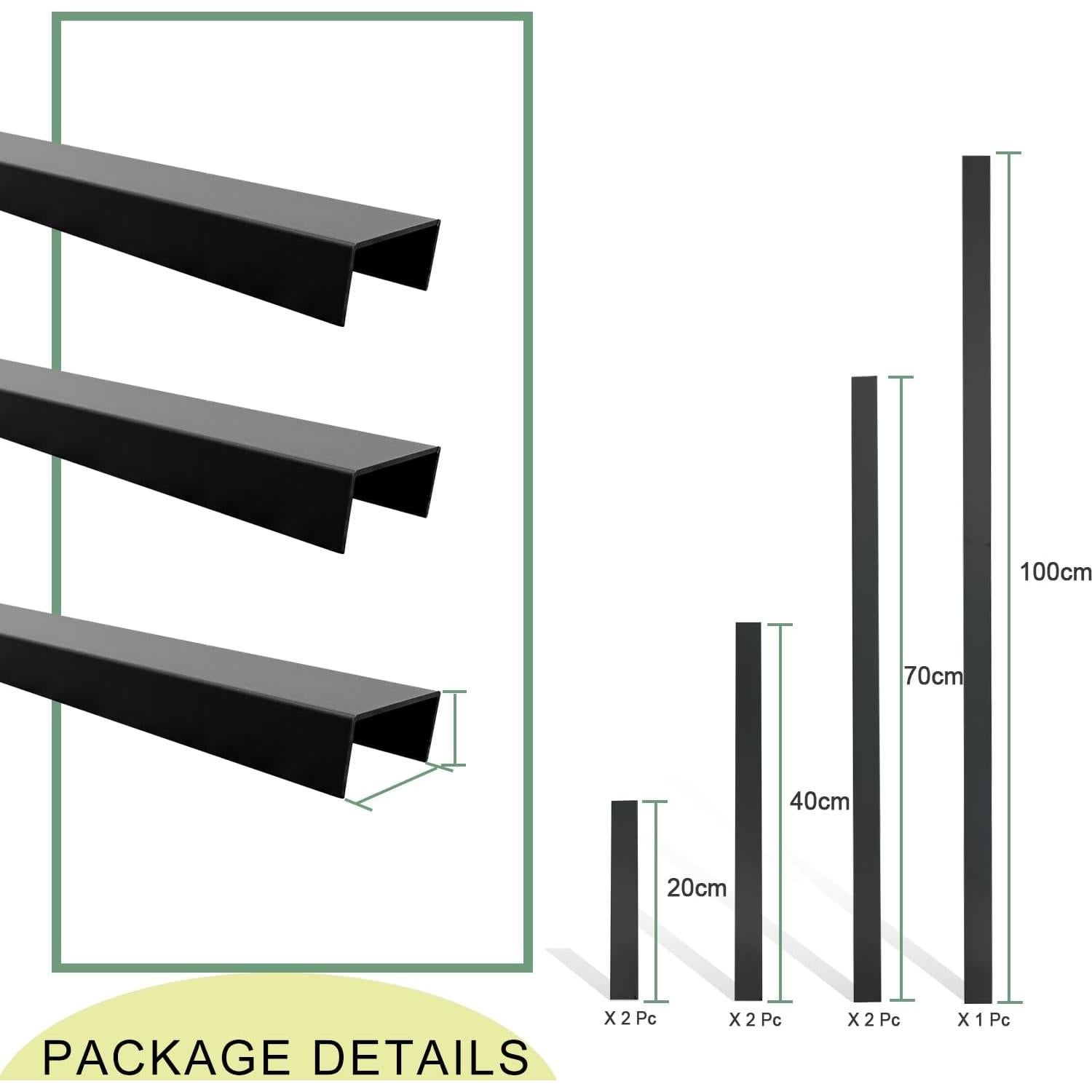 7 Tiras de Aluminio para Paneles Acústicos TRAIN2 ART 50.8 cm