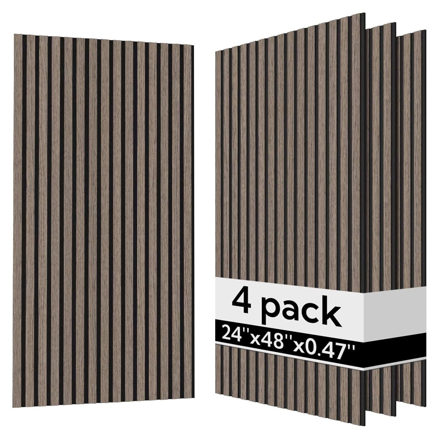 Paneles Acústicos de Madera Olanglab 4 Pack 60x120 cm Nogal