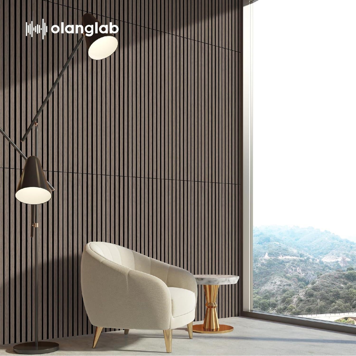 Paneles Acústicos de Madera Olanglab 4 Pack 60x120 cm Nogal
