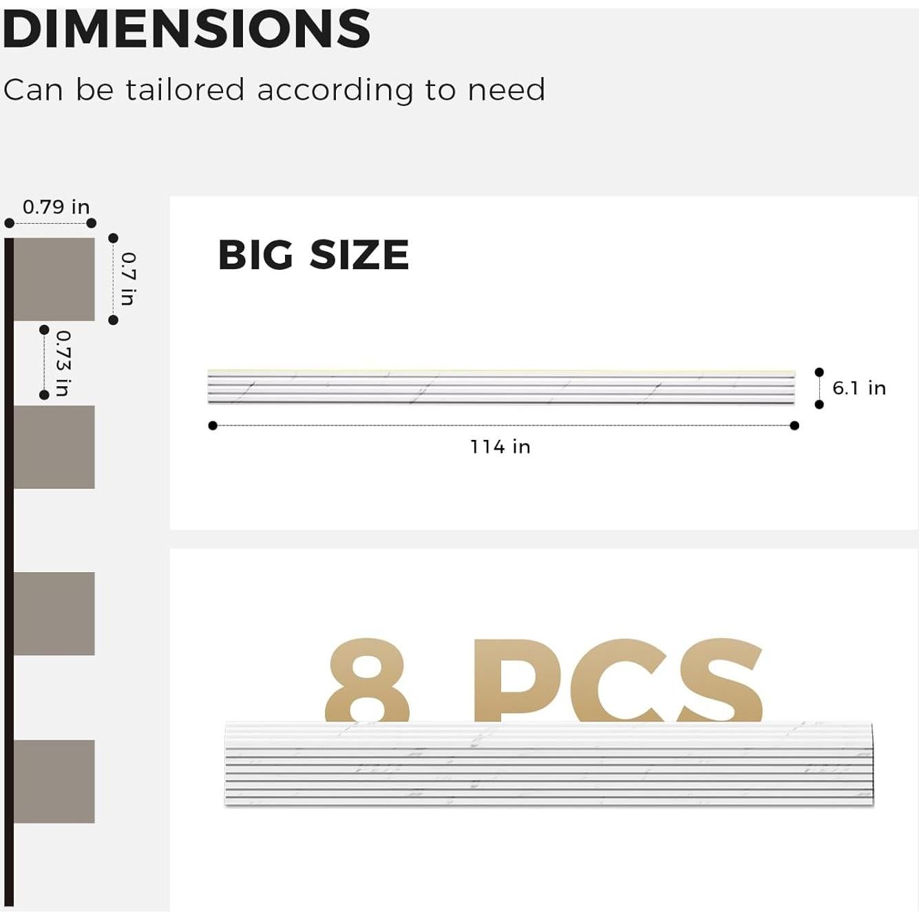 Paneles Acústicos de Pared WPC OUZUGIE 114x15.24cm Paquete de 8