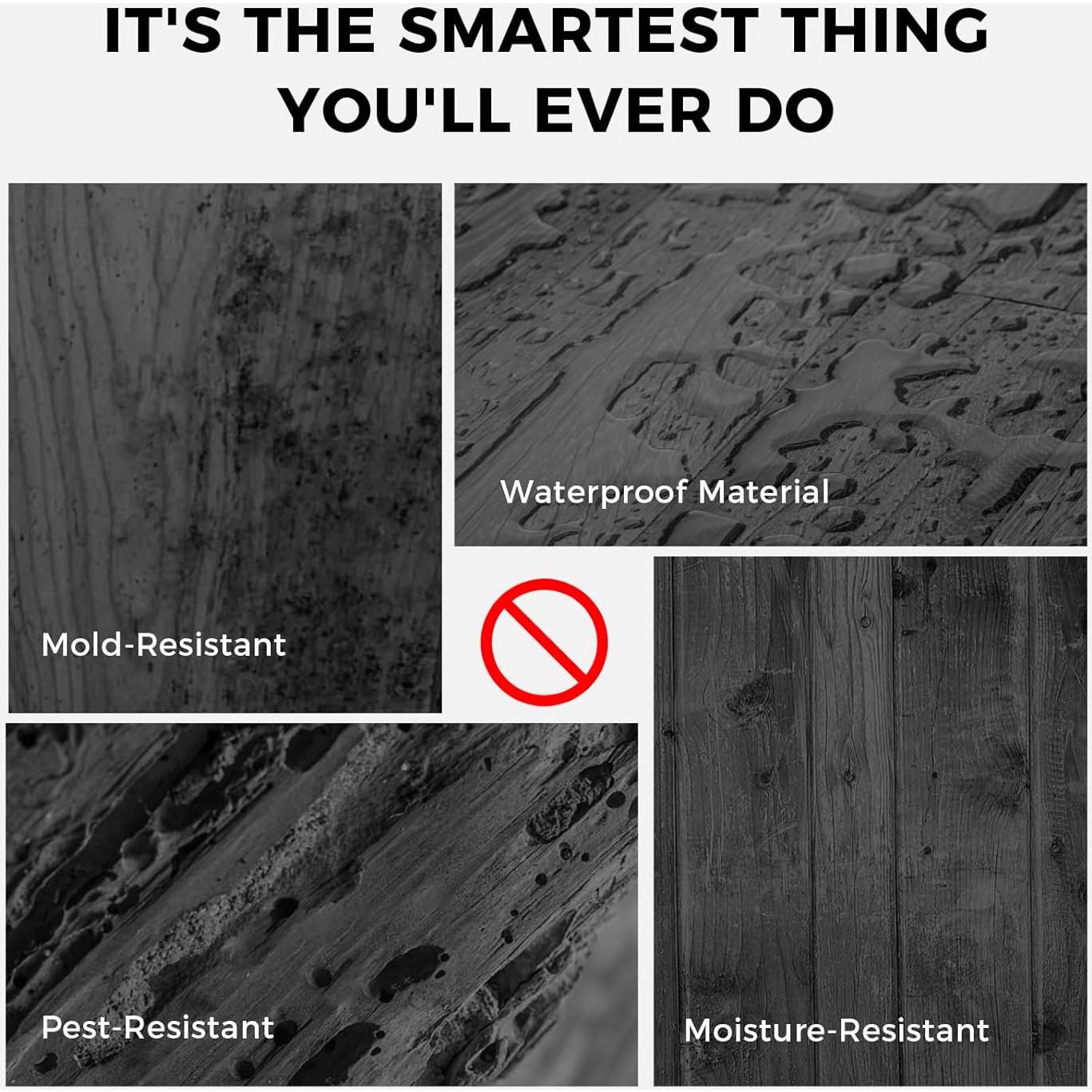 Paneles Acústicos de Pared WPC OUZUGIE 114x15.24cm Paquete de 8