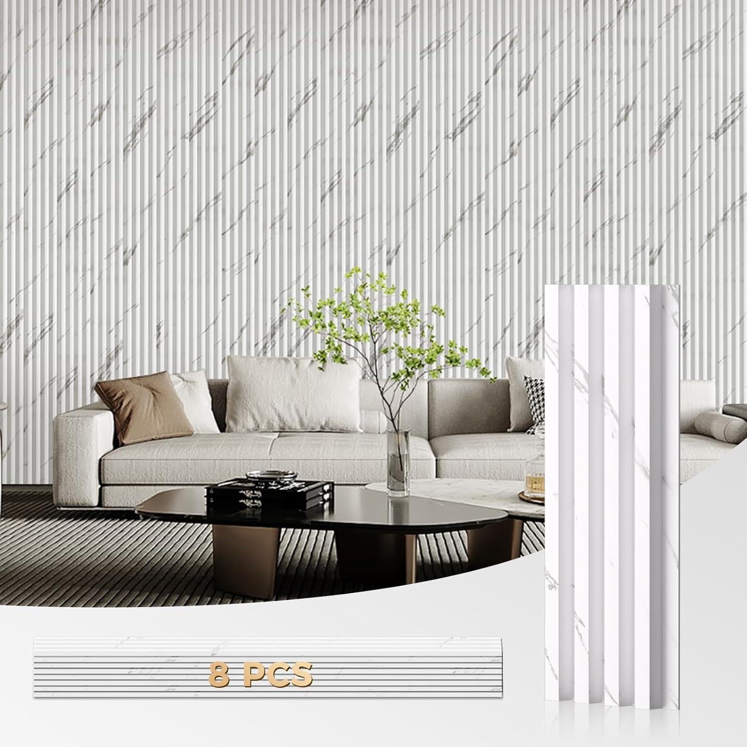 Paneles Acústicos de Pared WPC OUZUGIE 114x15.24cm Paquete de 8