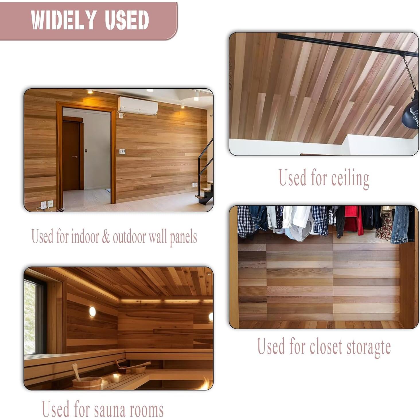 Paneles de Pared de Cedro Rojo Baoyeewood 0.98 m²