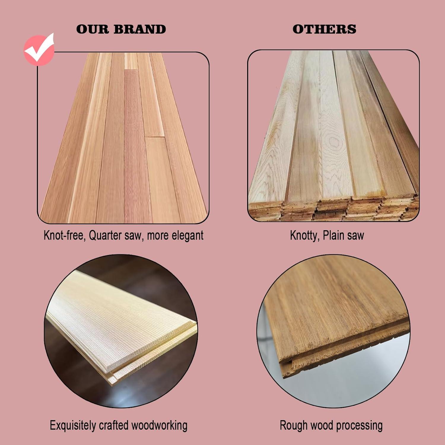 Paneles de Pared de Cedro Rojo Baoyeewood 0.98 m²