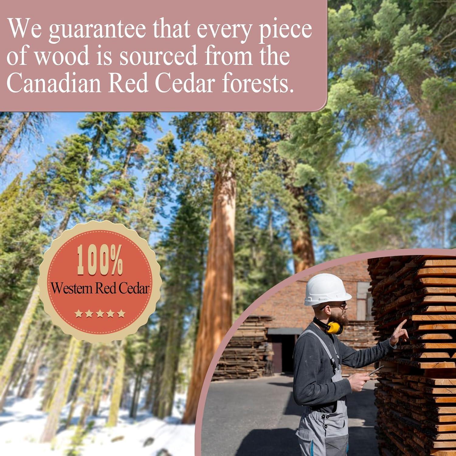 Paneles de Pared de Cedro Rojo Baoyeewood 0.98 m²