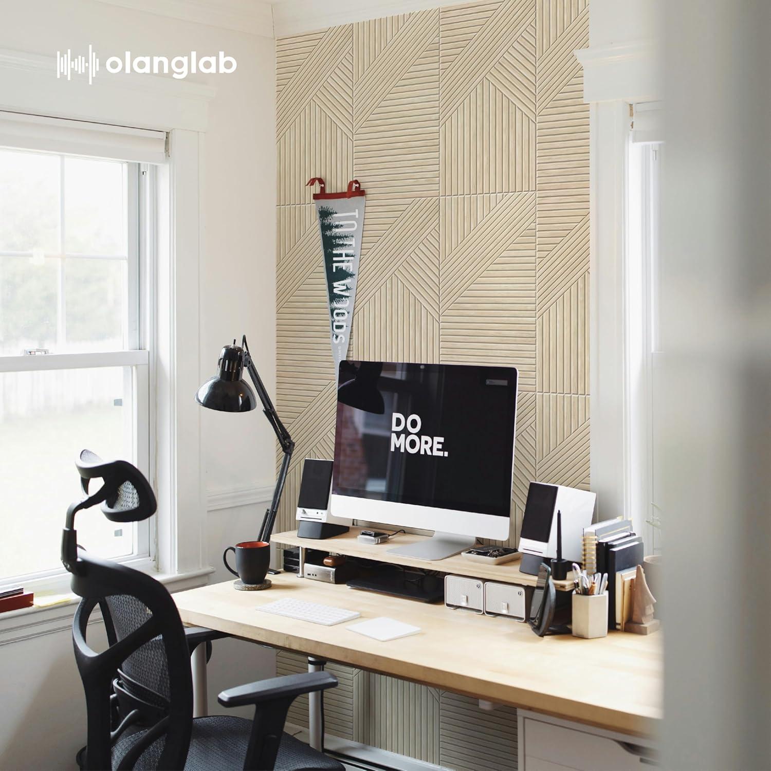 Paneles Acústicos Autoadhesivos Olanglab 6 Pzs 60x30 cm Roble