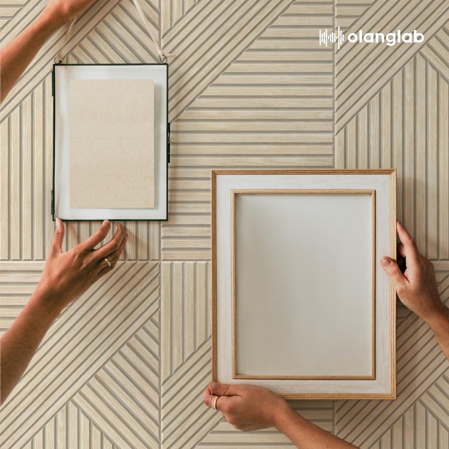 Paneles Acústicos Autoadhesivos Olanglab 6 Pzs 60x30 cm Roble