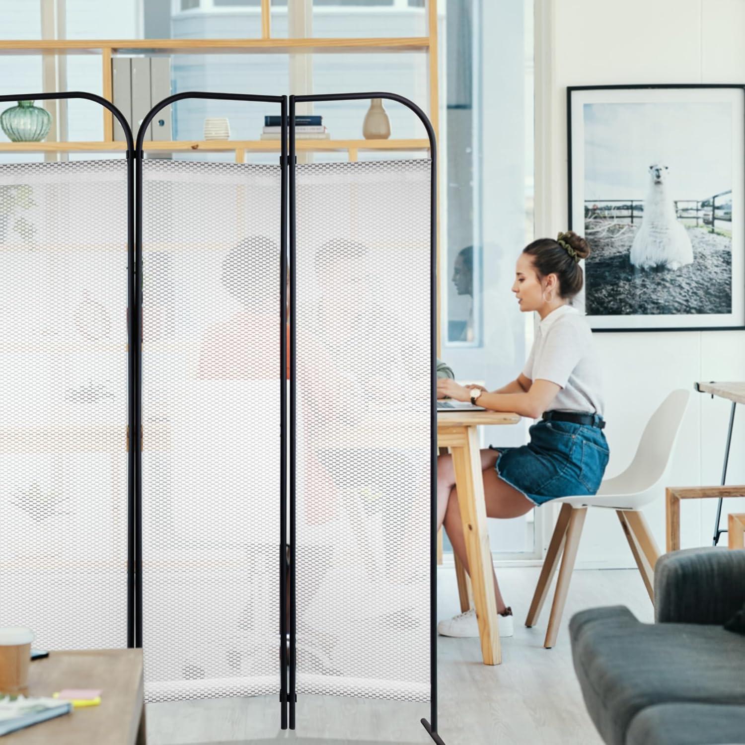 Divisor de Habitaciones DECOLAB 4 Paneles Ajustable 172.7x180.3 cm