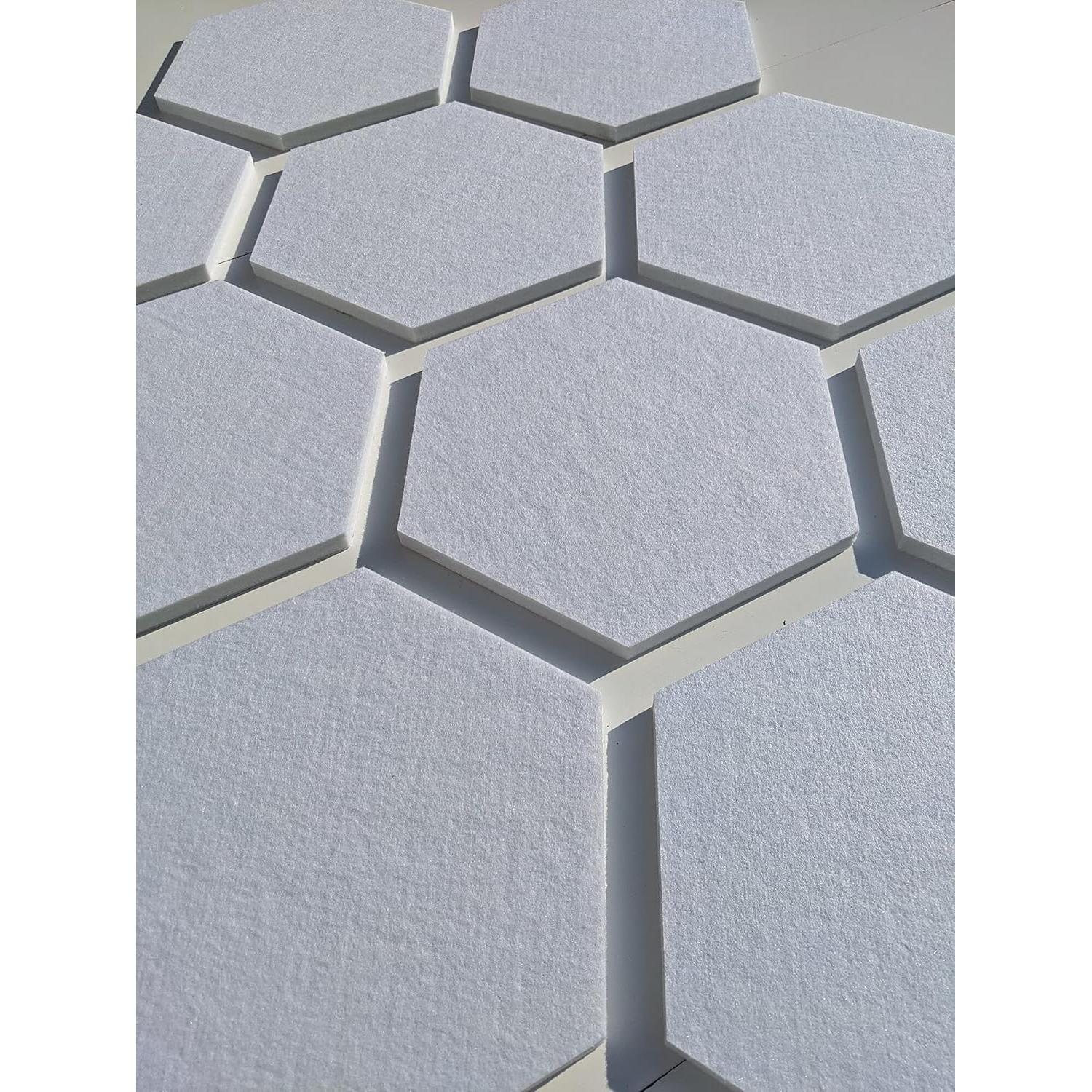 Paneles Acústicos Hexagonales Jayon, Paquete de 6, 30.5x35.6 cm