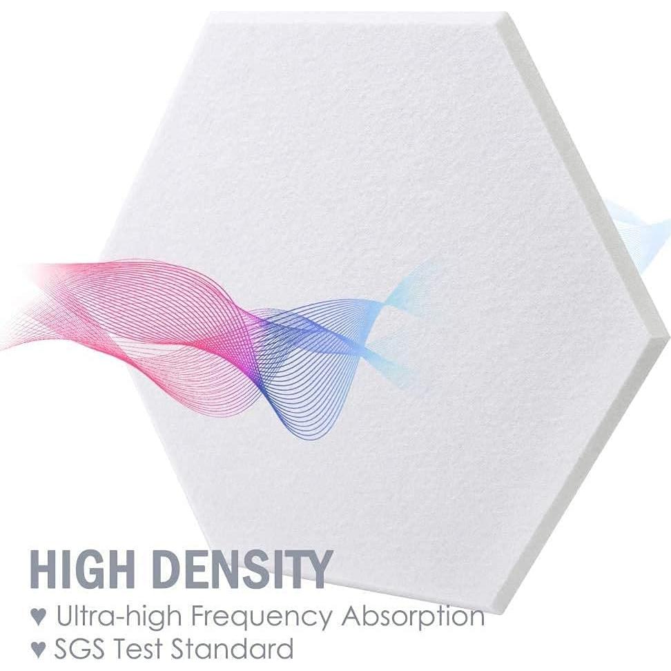 Paneles Acústicos Hexagonales Jayon, Paquete de 6, 30.5x35.6 cm