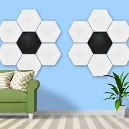 Paneles Acústicos Hexagonales Jayon, Paquete de 6, 30.5x35.6 cm