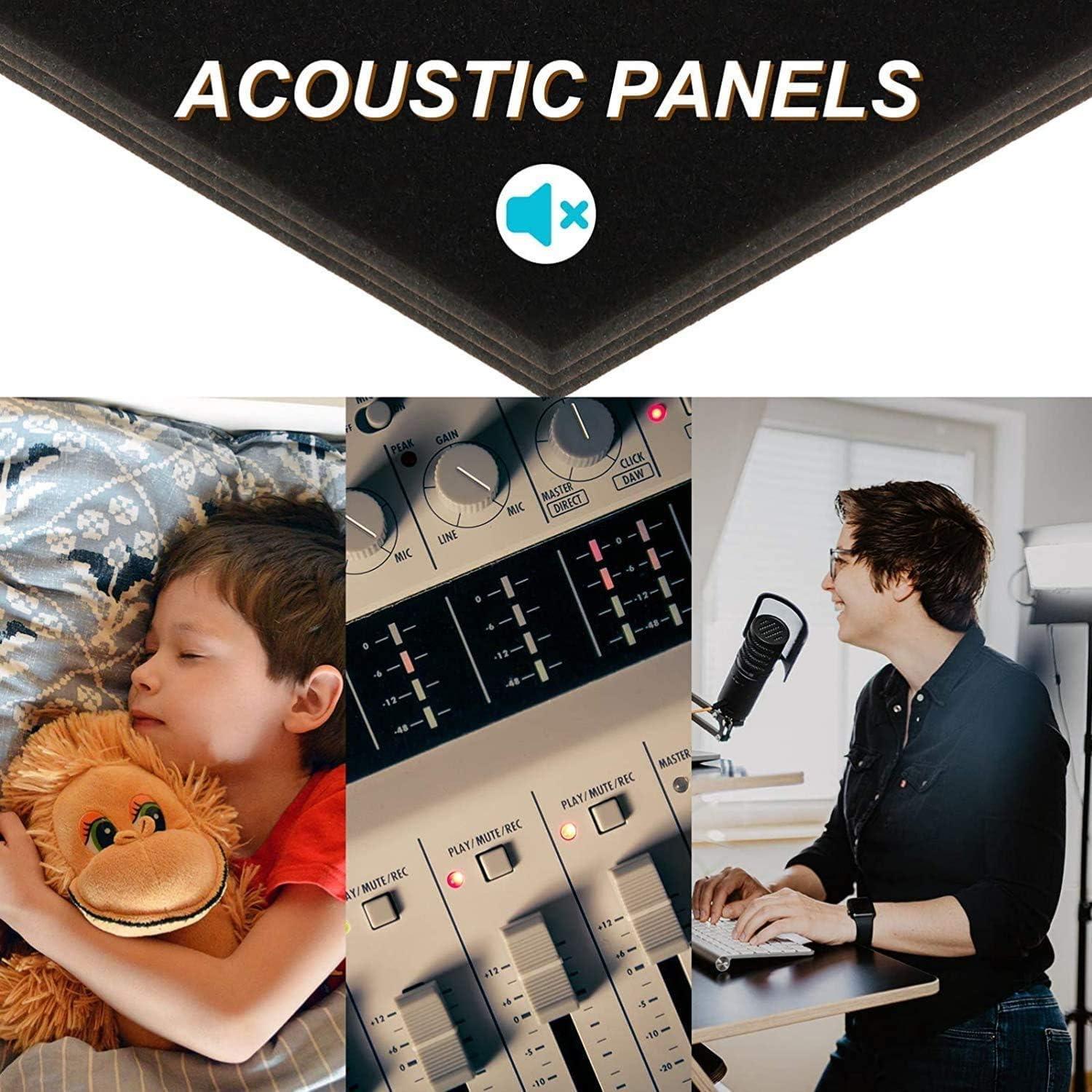 Paneles Acústicos Hexagonales Jayon, Paquete de 6, 30.5x35.6 cm