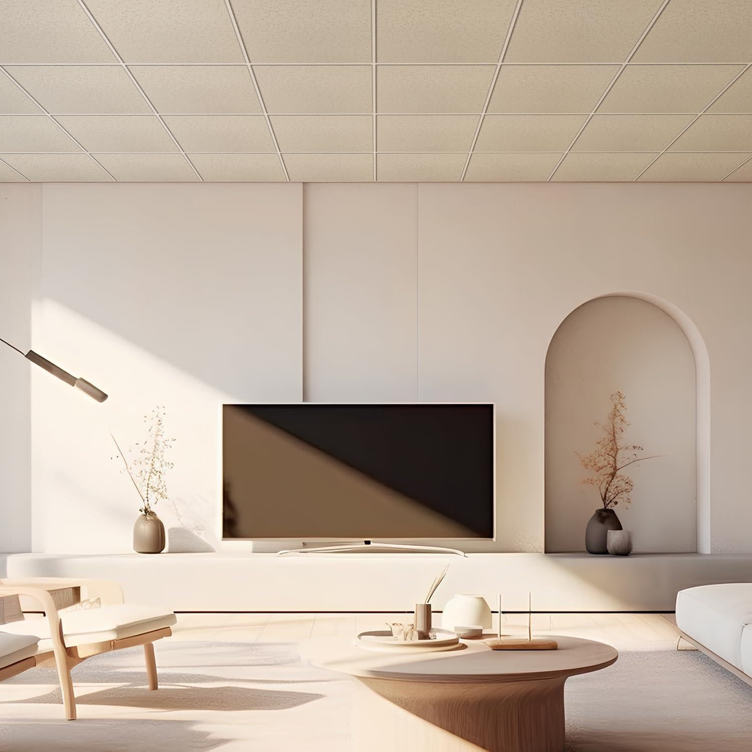 Azulejos de Techo Gigrwiin 60x120cm PVC Impermeables - Paquete de 10