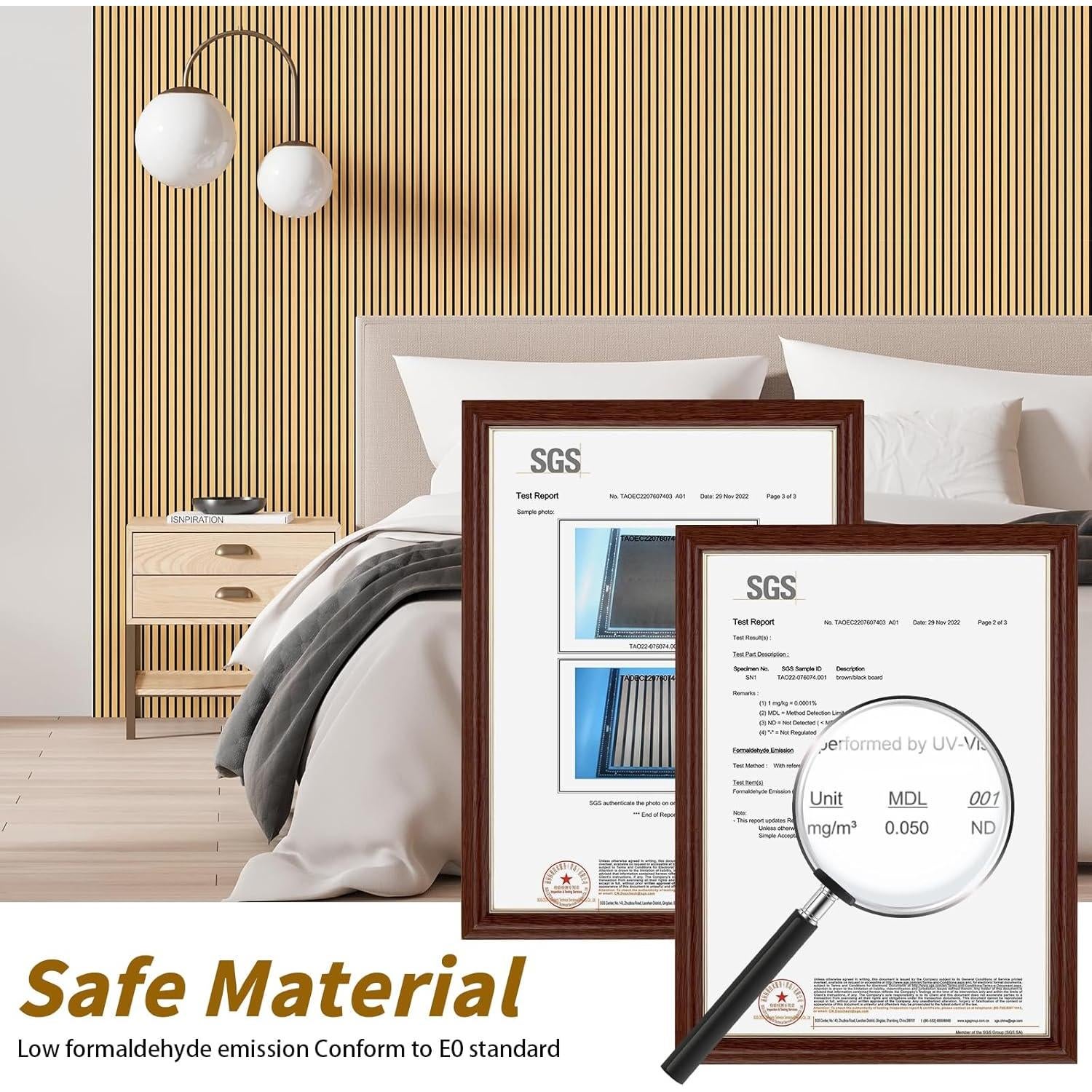 Paneles Acústicos de Madera 4 Piezas 240x20 cm Nogal Claro