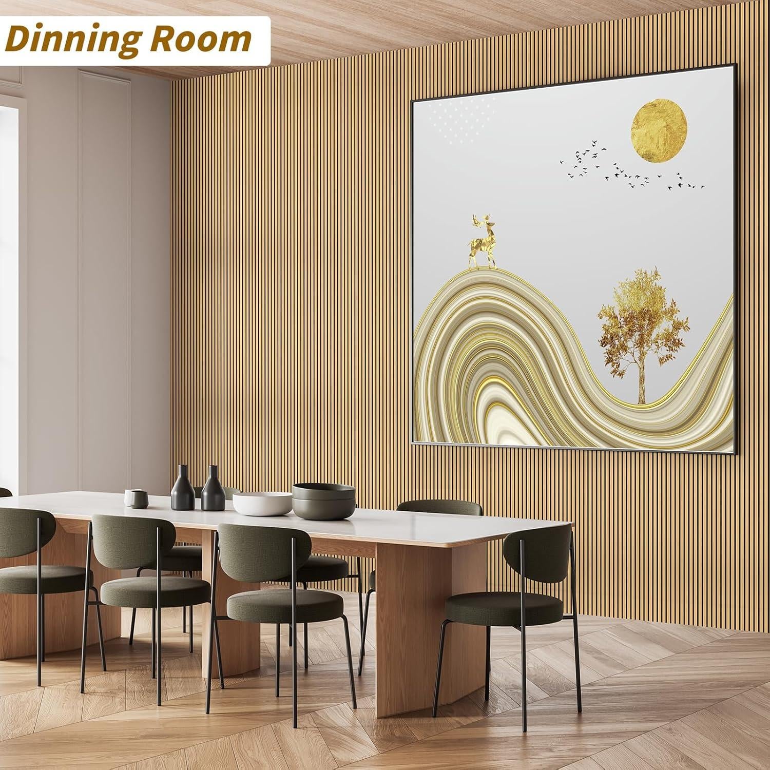 Paneles Acústicos de Madera 4 Piezas 240x20 cm Nogal Claro