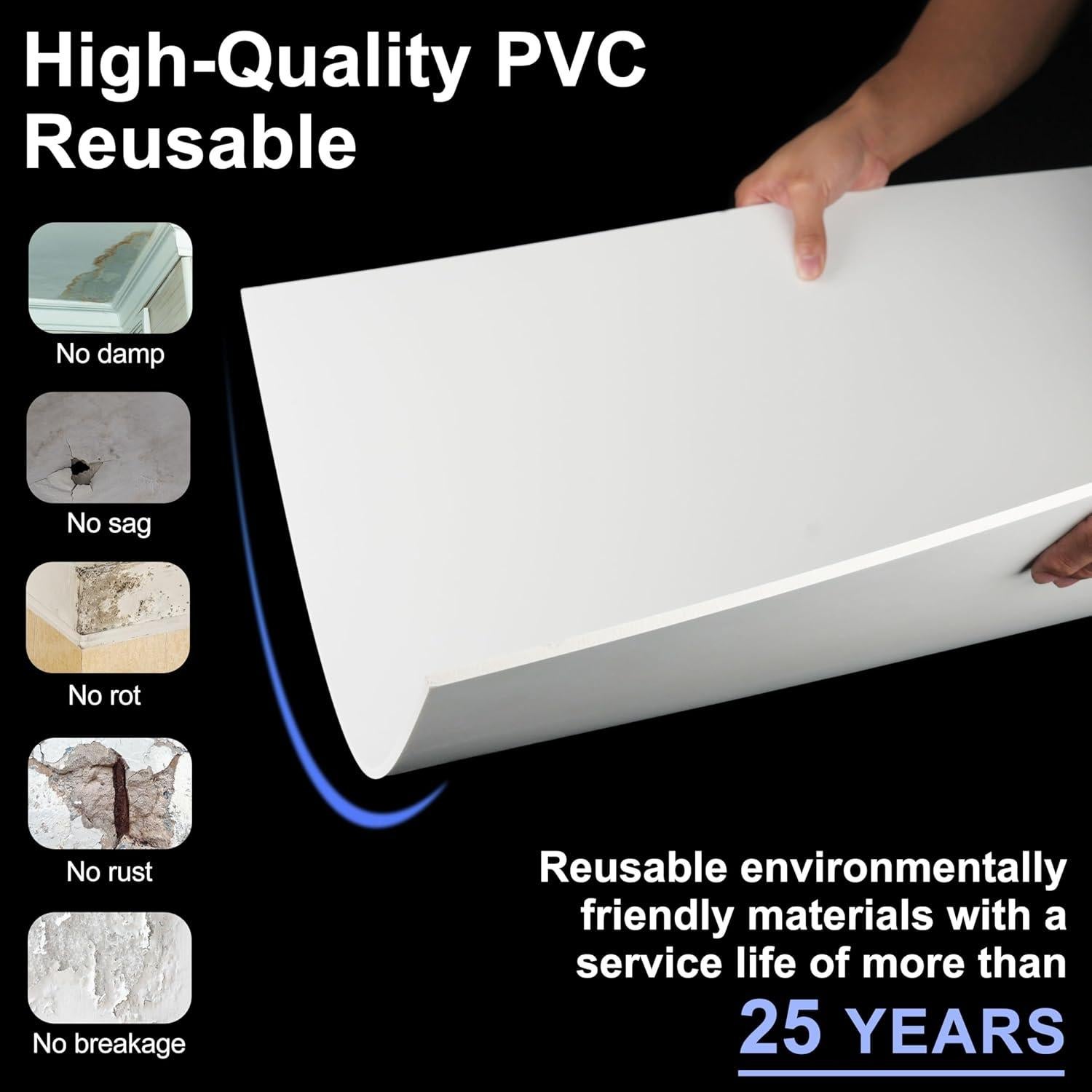 Azulejos de Techo PVC IMXPW 60x120cm Impermeables 10 Unidades