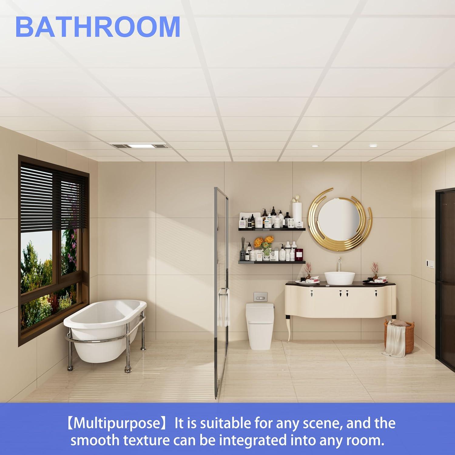 Azulejos de Techo PVC IMXPW 60x120cm Impermeables 10 Unidades