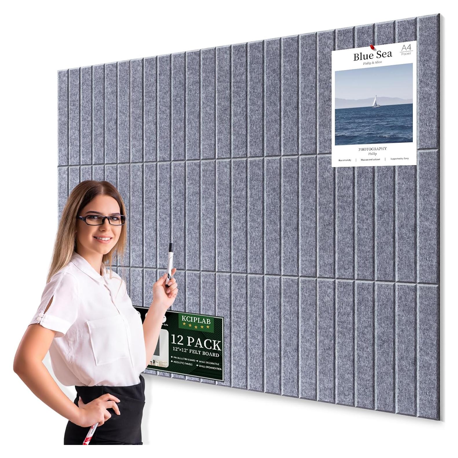 Tablero de Fieltro Grande Kciplab 121.92x91.44cm 12 Paneles