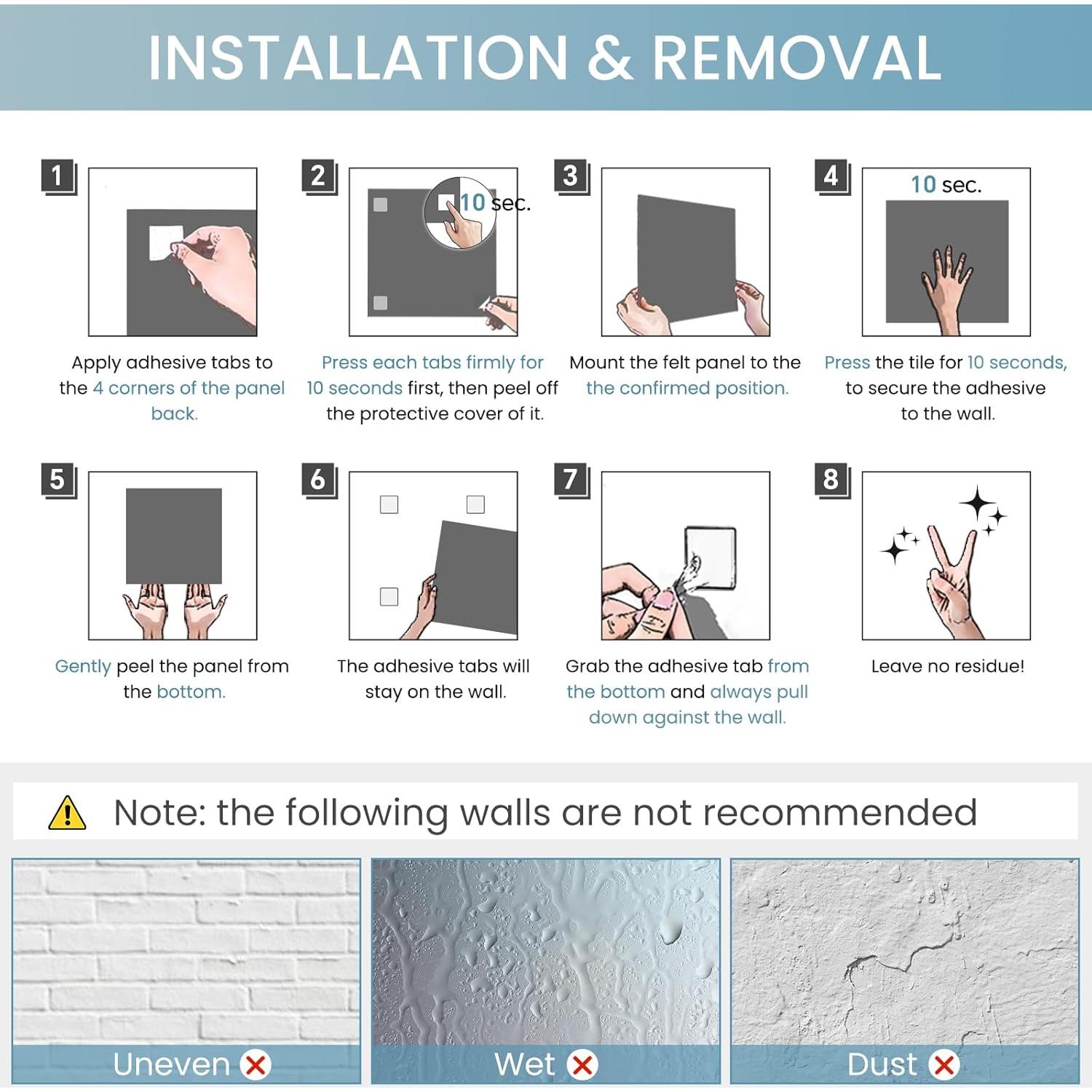 Tablero de Fieltro Grande Kciplab 121.92x91.44cm 12 Paneles