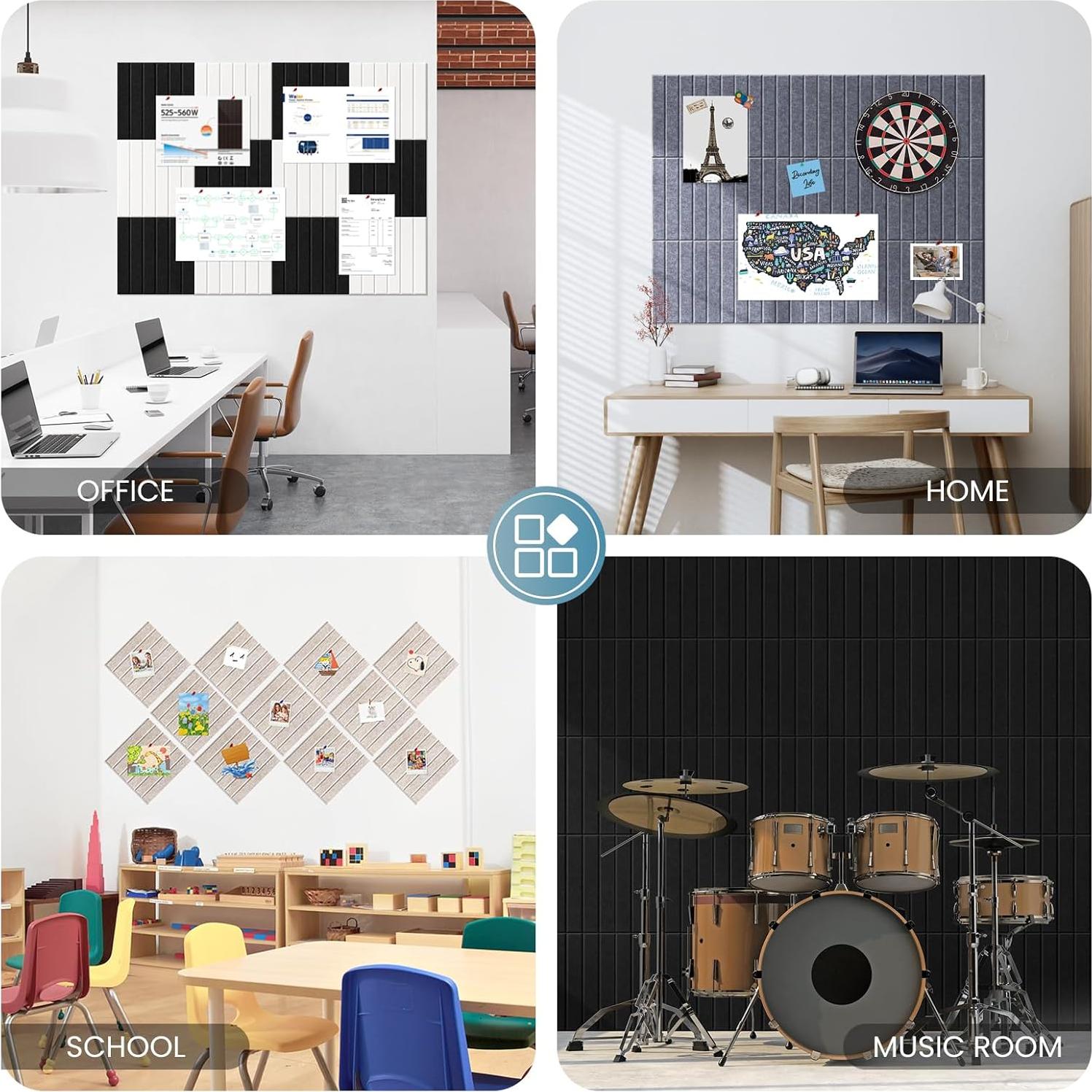 Tablero de Fieltro Grande Kciplab 121.92x91.44cm 12 Paneles