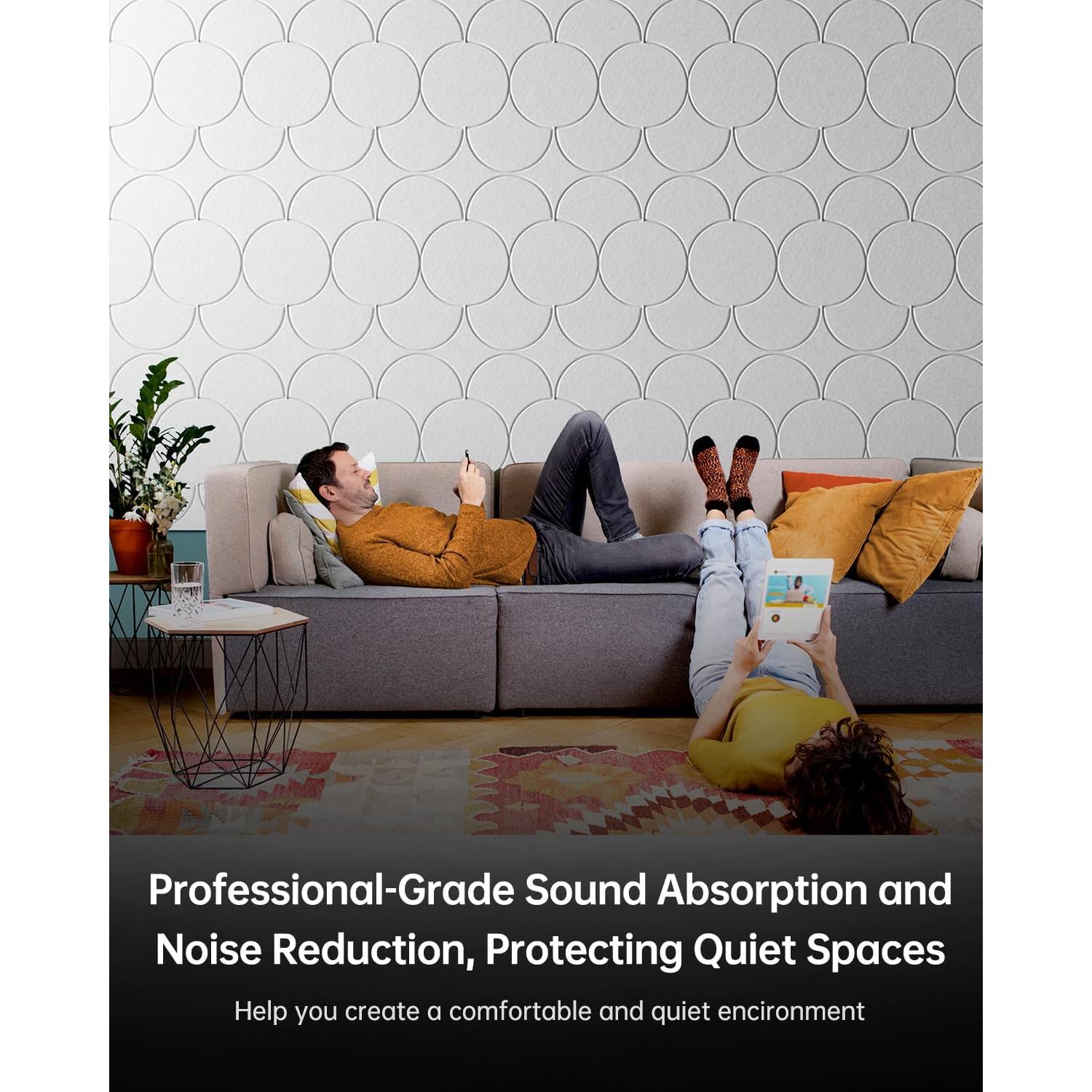 Paquete de 12 Paneles Acústicos Autoadhesivos Soundsbay 30.48cm