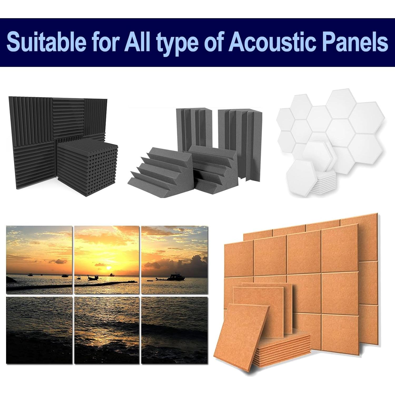 Cinta Adhesiva Doble Cara EGINO 120 Cuadrados 30mm para Espuma Acústica