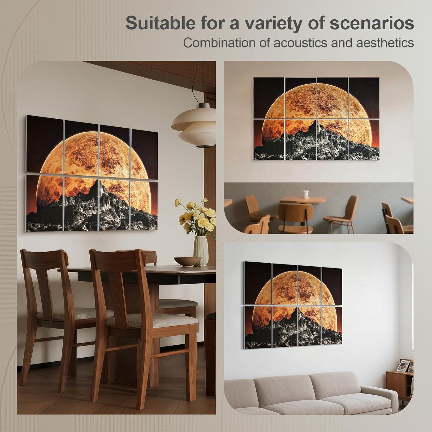 Paneles Acústicos Decorativos UMIACOUSTICS 8 Pcs 40x30cm