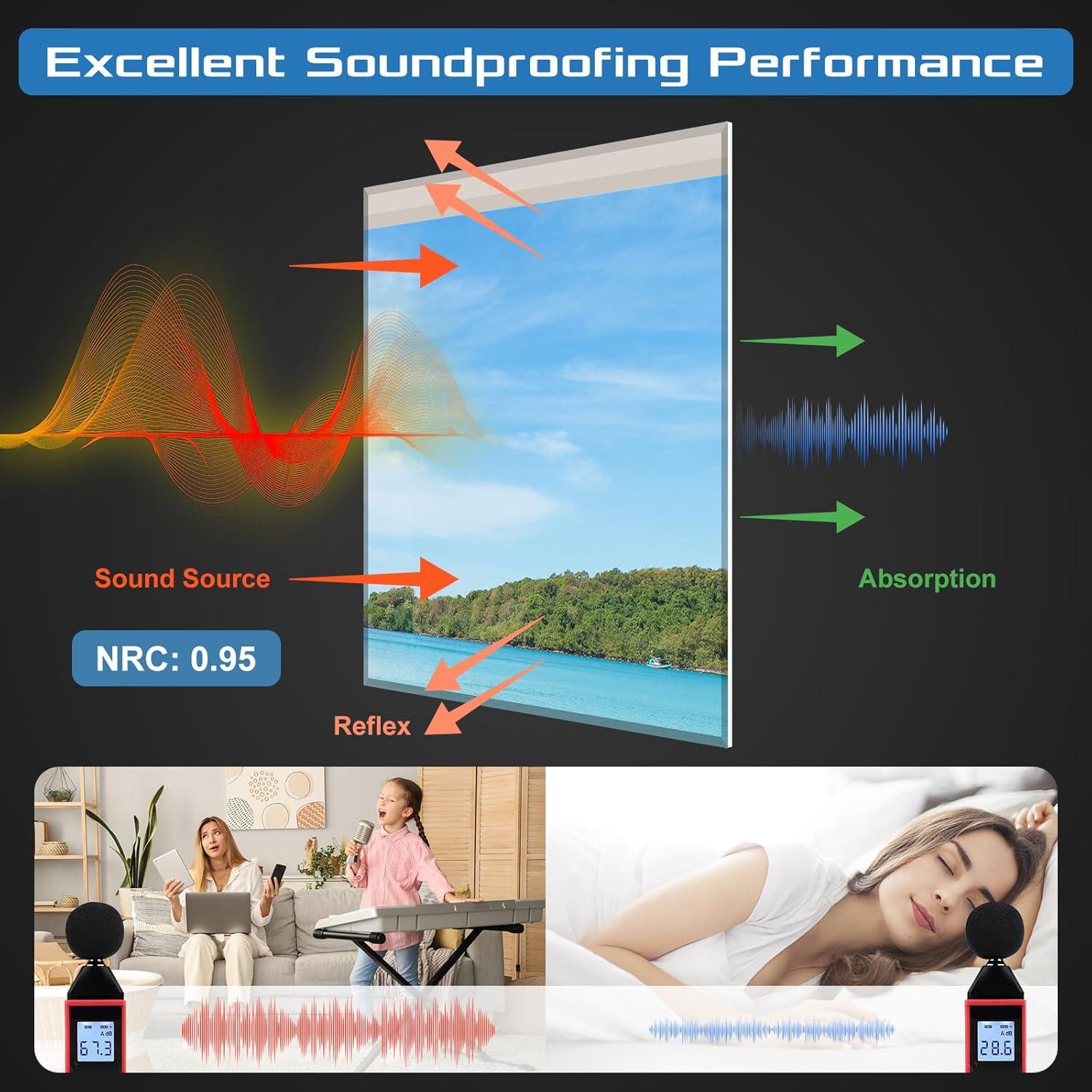 Paquete de 6 Paneles Acústicos BILUOS 183x122 cm Decorativos