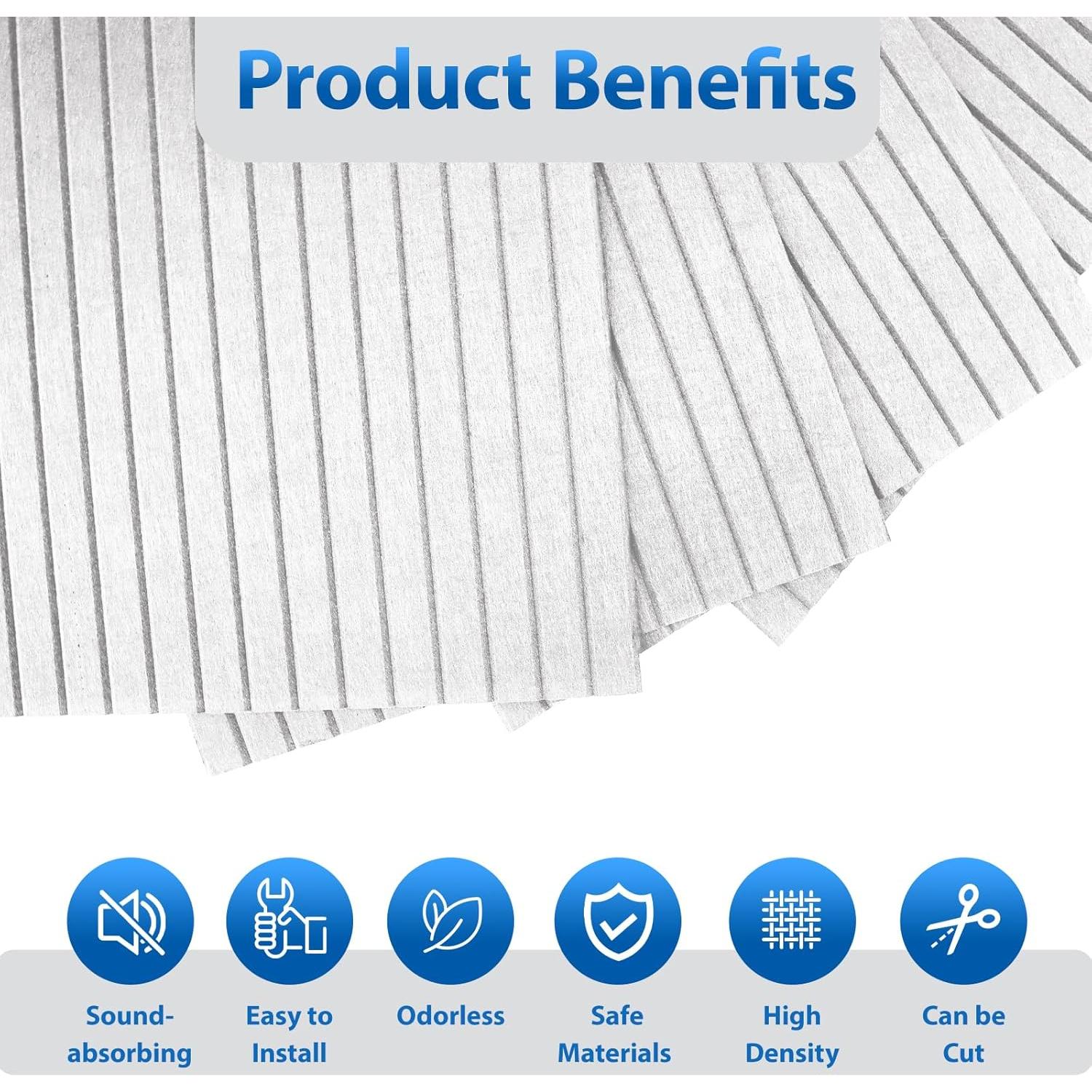 Paquete de 10 Paneles Acústicos Autoadhesivos MAGICUBETIC 121.9x60.9 cm