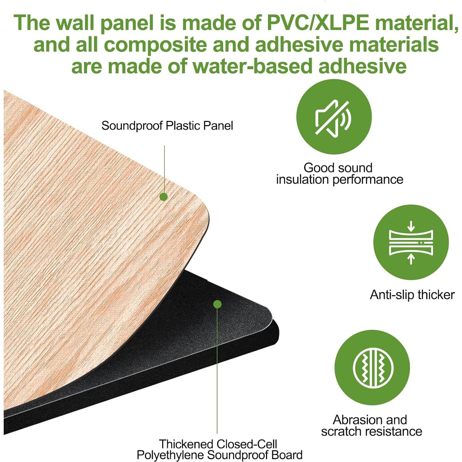 20 Paneles Aislantes de Sonido Autoadhesivos PVC 60x60 cm