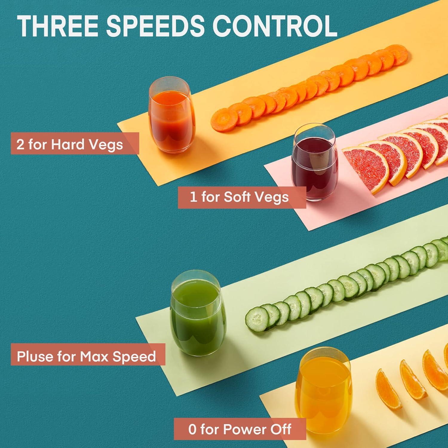 Exprimidor Juilist 800W Boca Ancha 3" 3 Velocidades