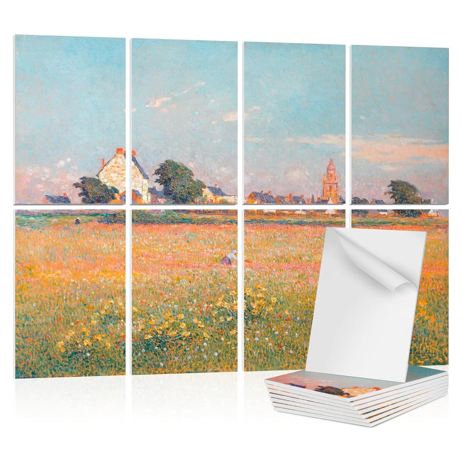 Paneles Acústicos JISUO 8 Piezas 40x80 cm Verano en Flor