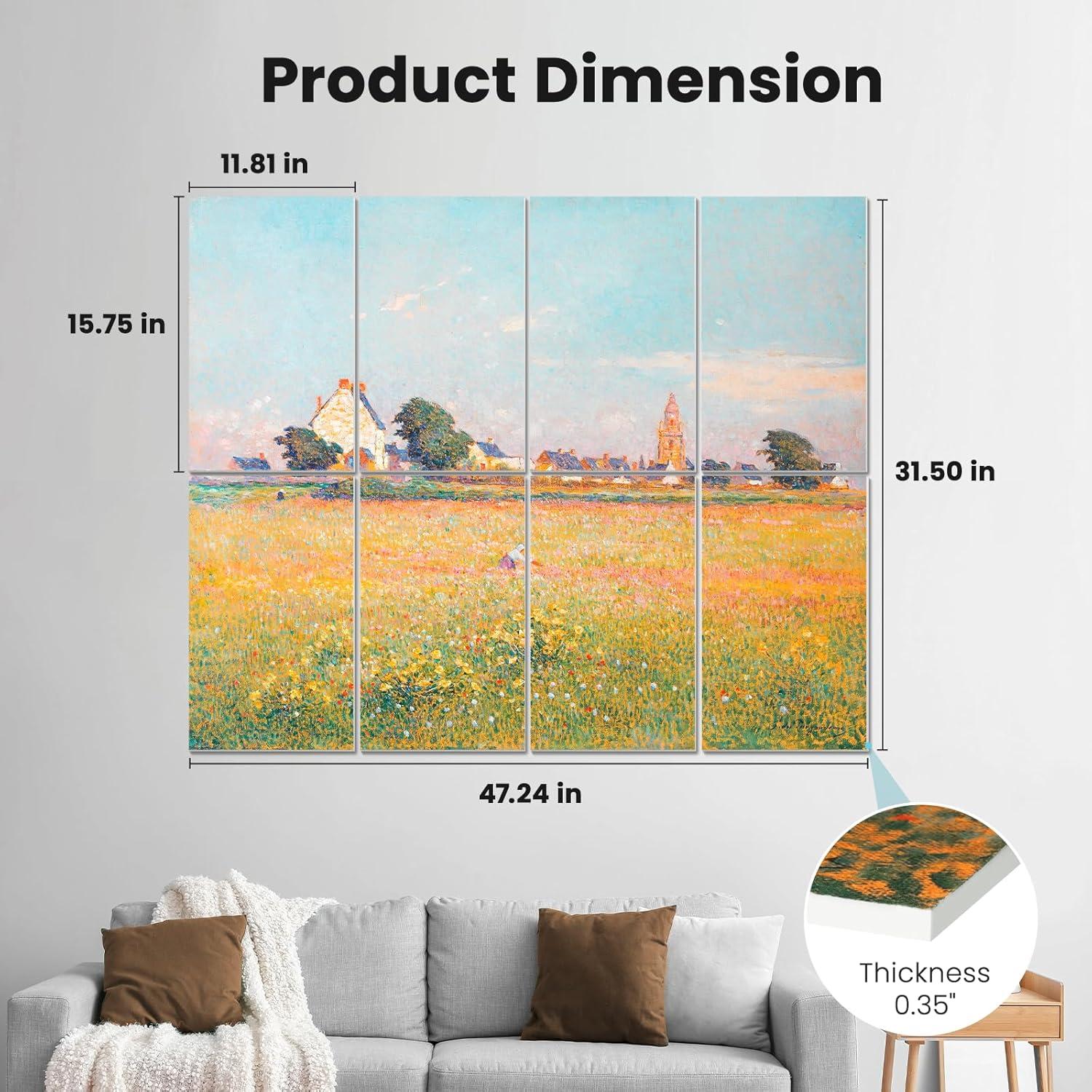 Paneles Acústicos JISUO 8 Piezas 40x80 cm Verano en Flor