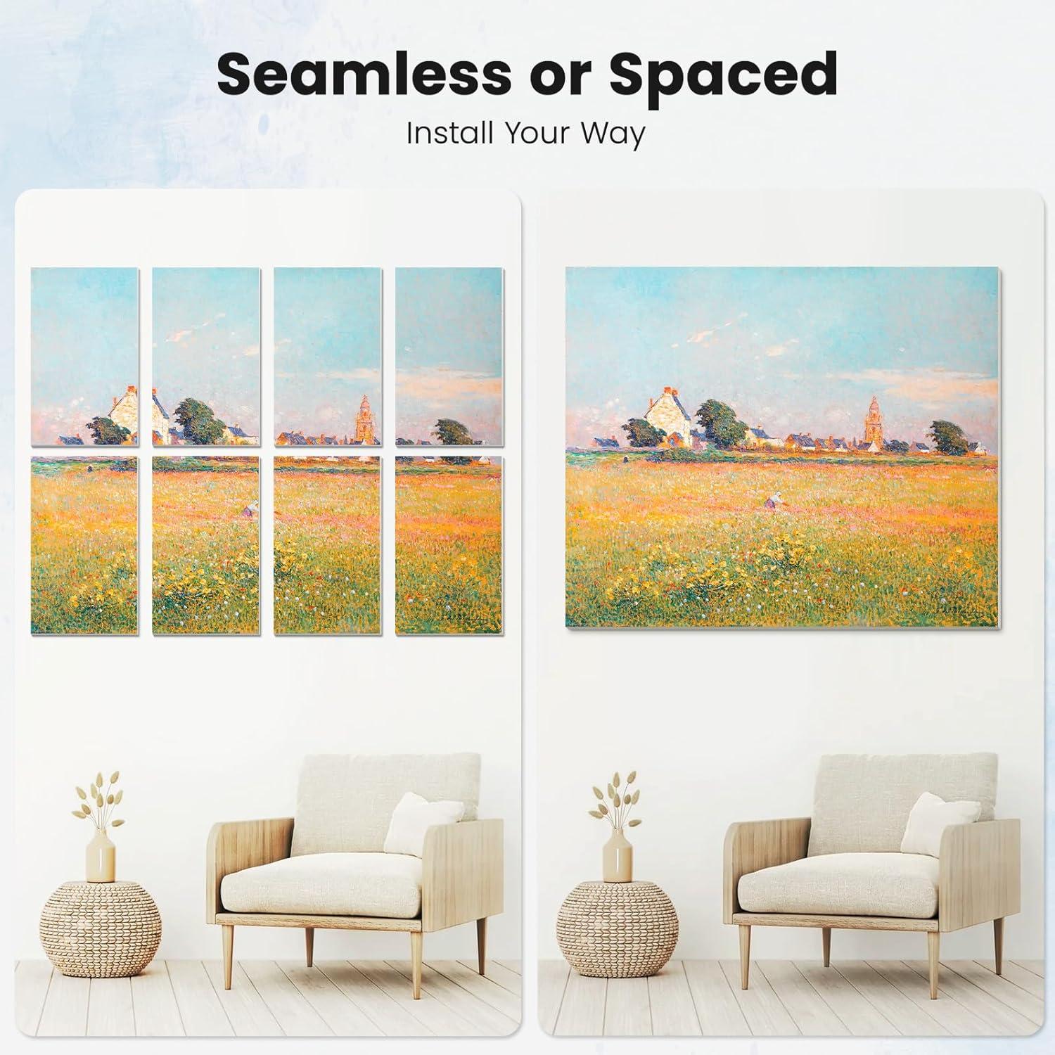 Paneles Acústicos JISUO 8 Piezas 40x80 cm Verano en Flor