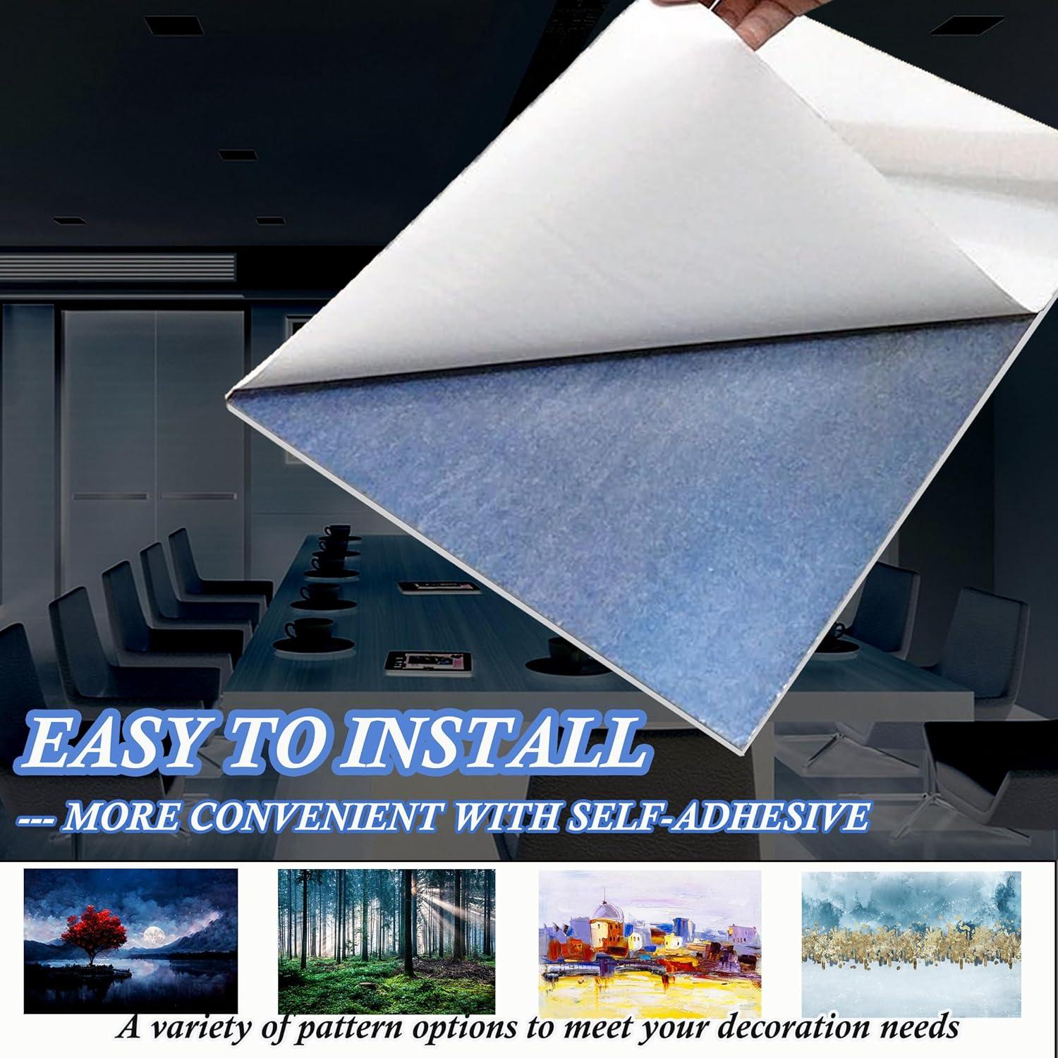 Paquete de 6 Paneles Acústicos KTOESHEO 182.88x121.92 cm