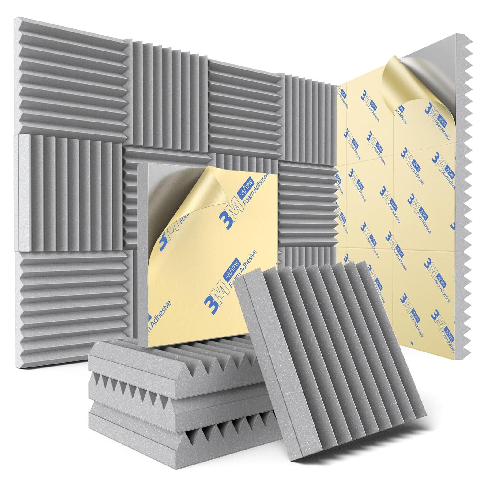 Paquete de 12 Paneles Acústicos NEPIS 5.08cm Gris