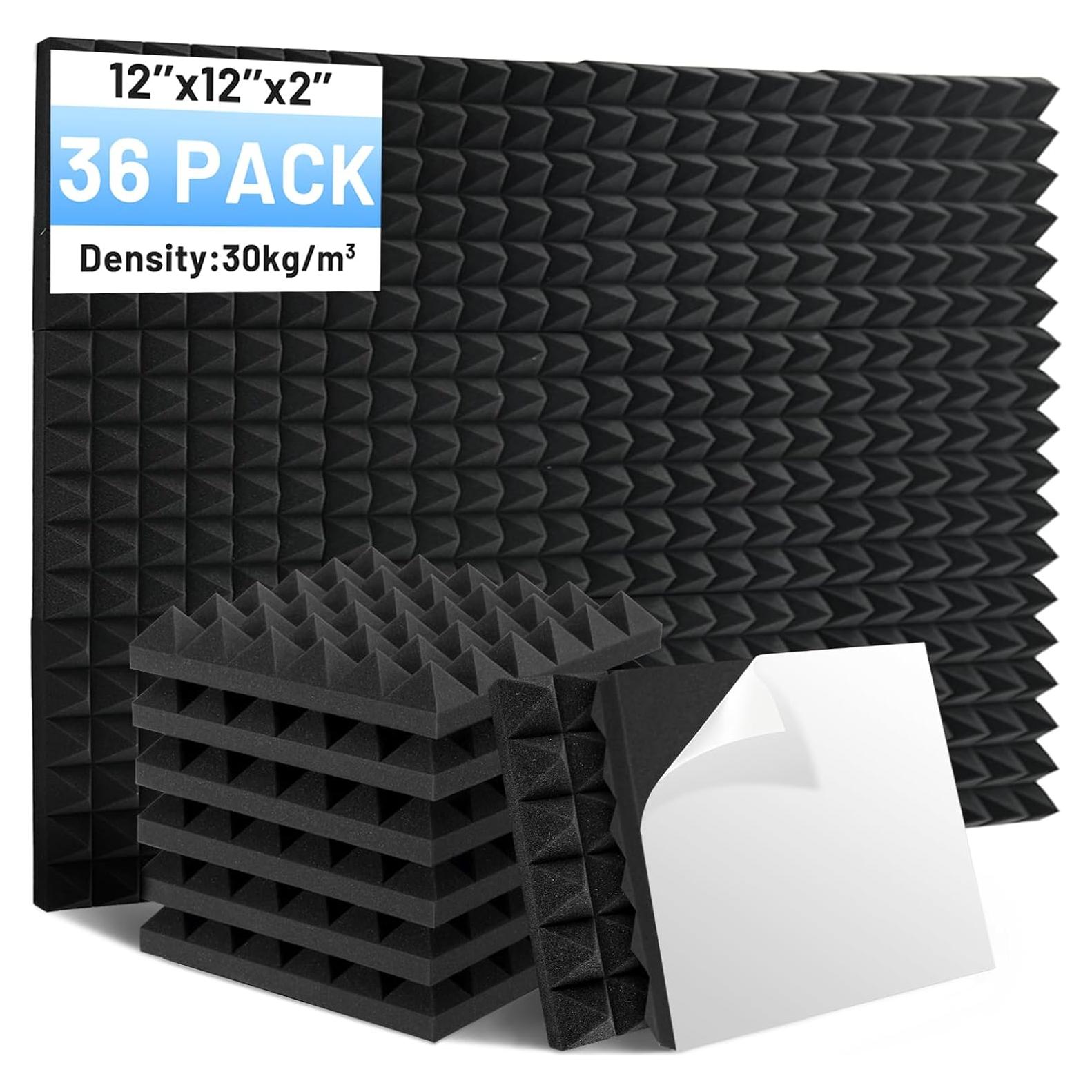 Paneles Acústicos Piramidales Focusound 36 Unidades 30.48x30.48cm