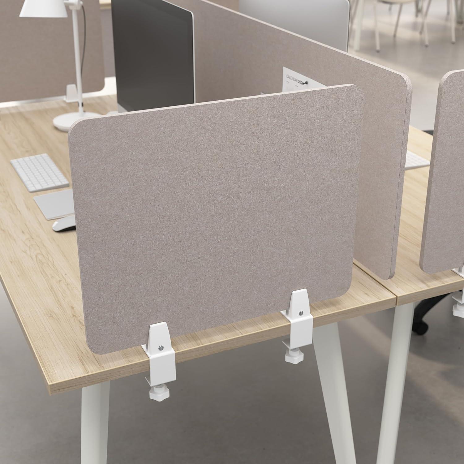 Pantalla de Privacidad de Escritorio Bush 55.88 cm Beige Cálido