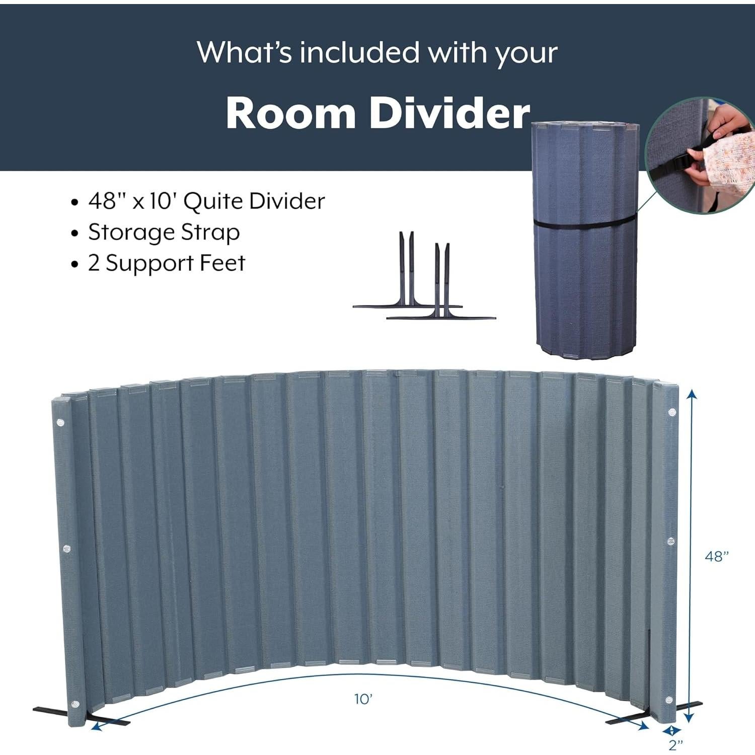 Divisor Silencioso Angeles 304.8x121.9cm Aislante Acústico Gris